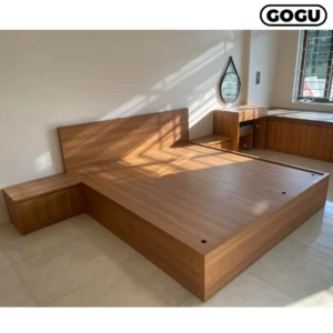 Giường ngủ gỗ công nghiệp mdf, không ngăn kéo, mã GKH01 3, Nội thất GOGU tại TP. HCM