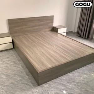 Giường ngủ gỗ công nghiệp mdf, không ngăn kéo, mã GKH01 6, Nội thất GOGU tại TP. HCM