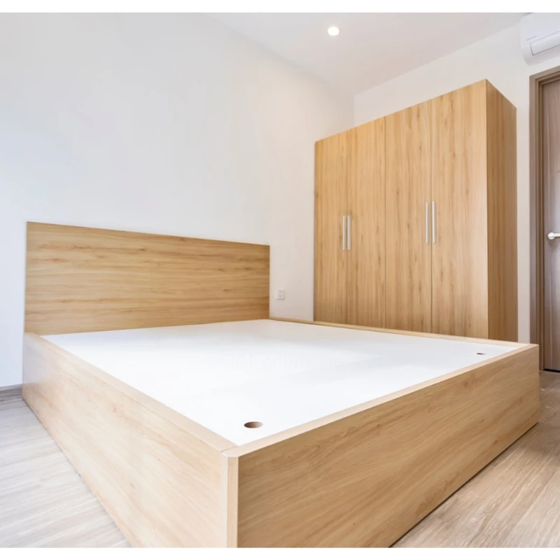 Giường ngủ gỗ công nghiệp mdf, thiết kế hiện đại, không ngăn kéo, mã sản phẩm GKH01, nội thất GOGU tại TP. HCM