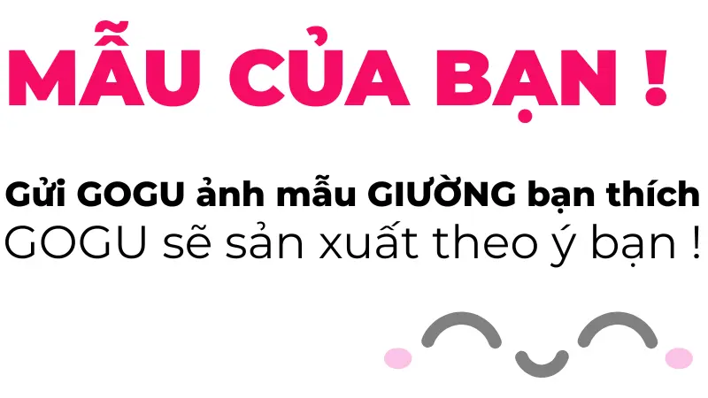 thiết kế và sản xuất giường gỗ công nghiệp mdf theo yêu cầu, nội thất GOGU tại TP. HCM