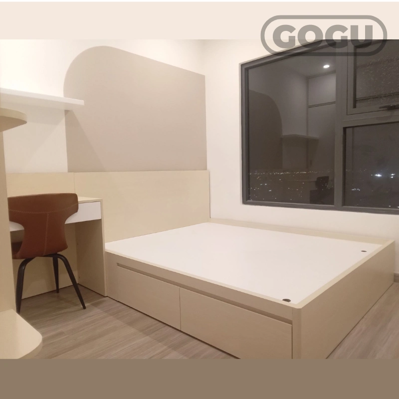 giường ngủ gỗ công nghiệp MDF có ngăn kéo thiết kế hiện đại cao cấp mã sản phẩm GCHC02 hình 4