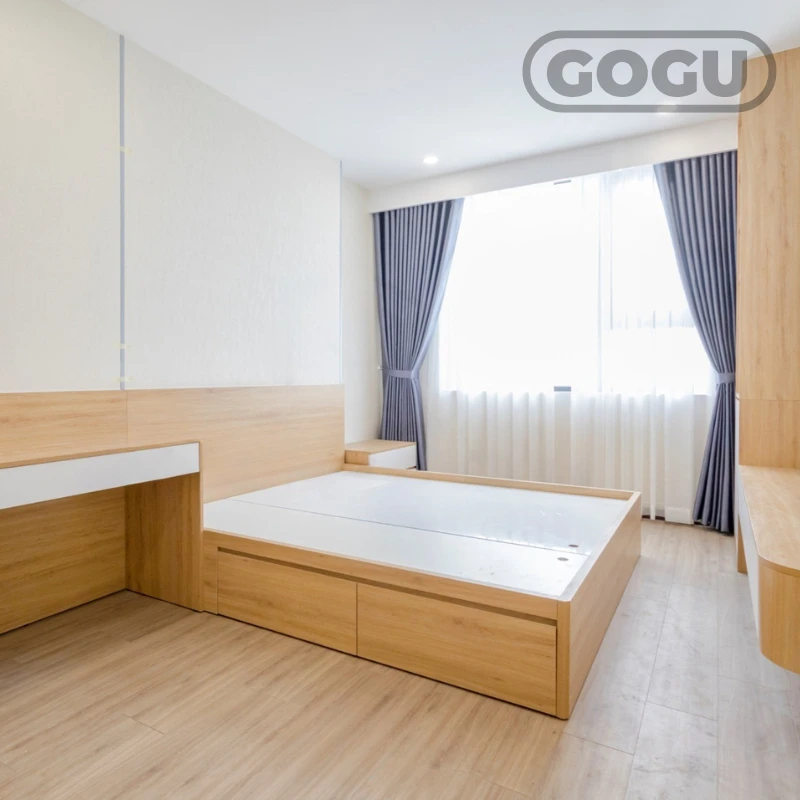 Giường ngủ gỗ công nghiệp MDF có ngăn kéo thiết kế hiện đại cao cấp mã sản phẩm GCHC04 hình 4