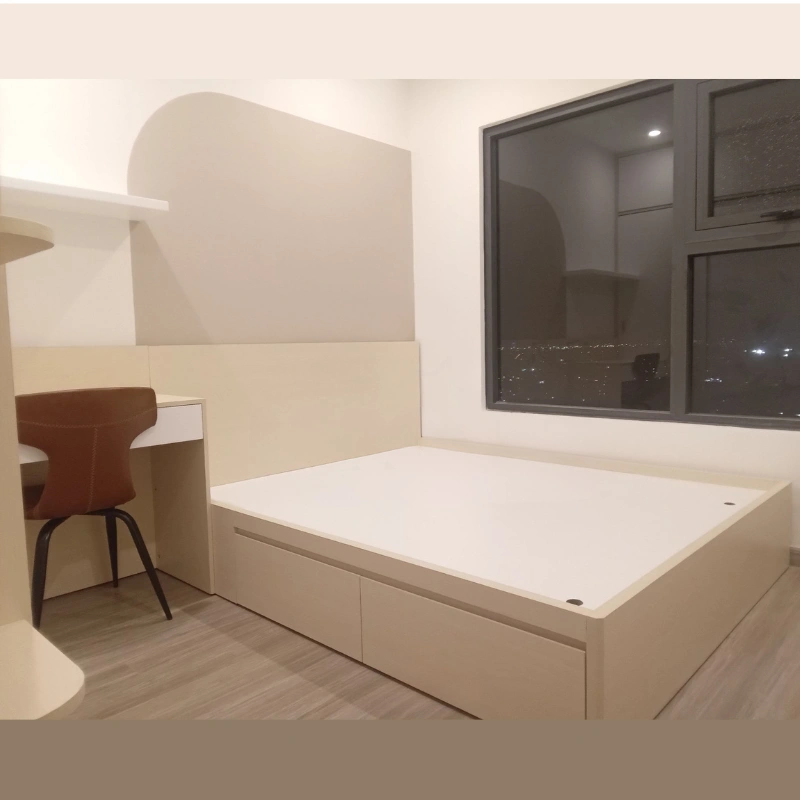 Giường ngủ gỗ công nghiệp MDF có ngăn kéo thiết kế hiện đại cao cấp mã sản phẩm GCHC04 hình 1