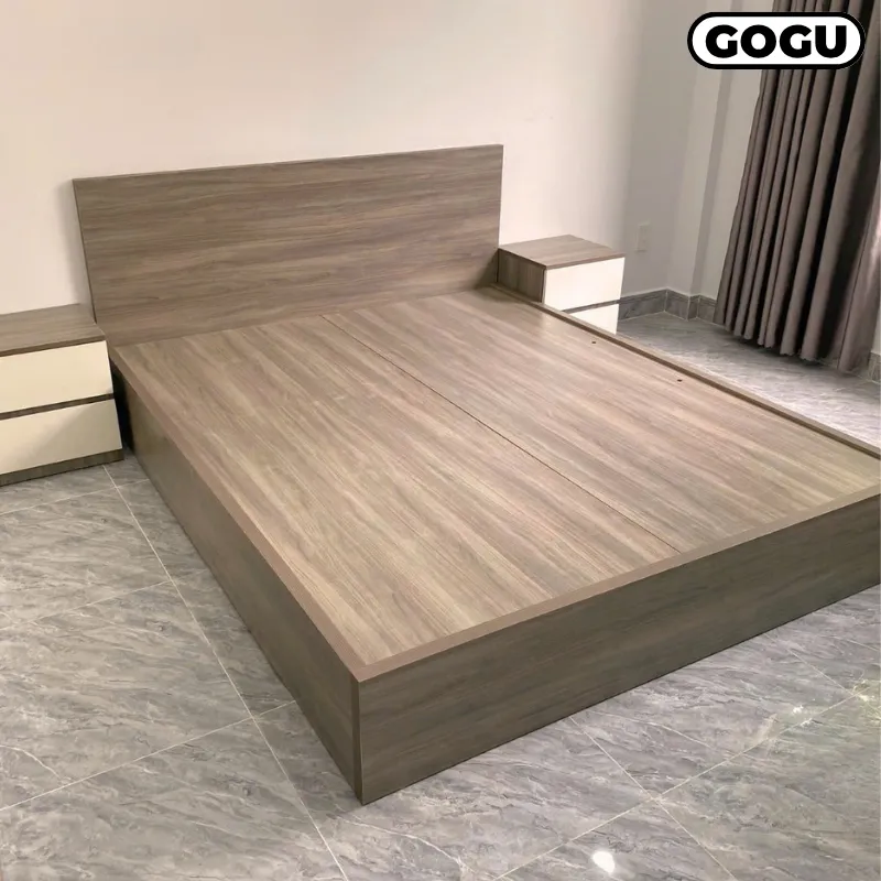 Giường ngủ gỗ công nghiệp mdf, không ngăn kéo, nội thất GOGU, mã sản phẩm GKH08 4