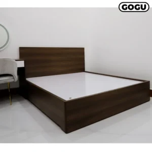 Giường ngủ gỗ công nghiệp mdf, không ngăn kéo, màu nâu óc chó, mã GKH04 2, Nội thất GOGU tại TP. HCM