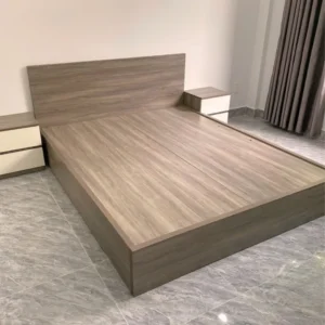 Giường ngủ gỗ công nghiệp mdf, thiết kế hiện đại, không ngăn kéo, mã sản phẩm GKH05, nội thất GOGU tại TP. HCM