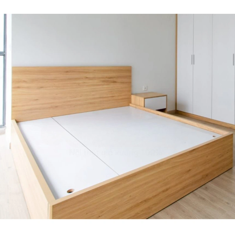 Giường ngủ gỗ công nghiệp mdf, thiết kế hiện đại, không ngăn kéo, mã sản phẩm GKH06, nội thất GOGU tại TP. HCM