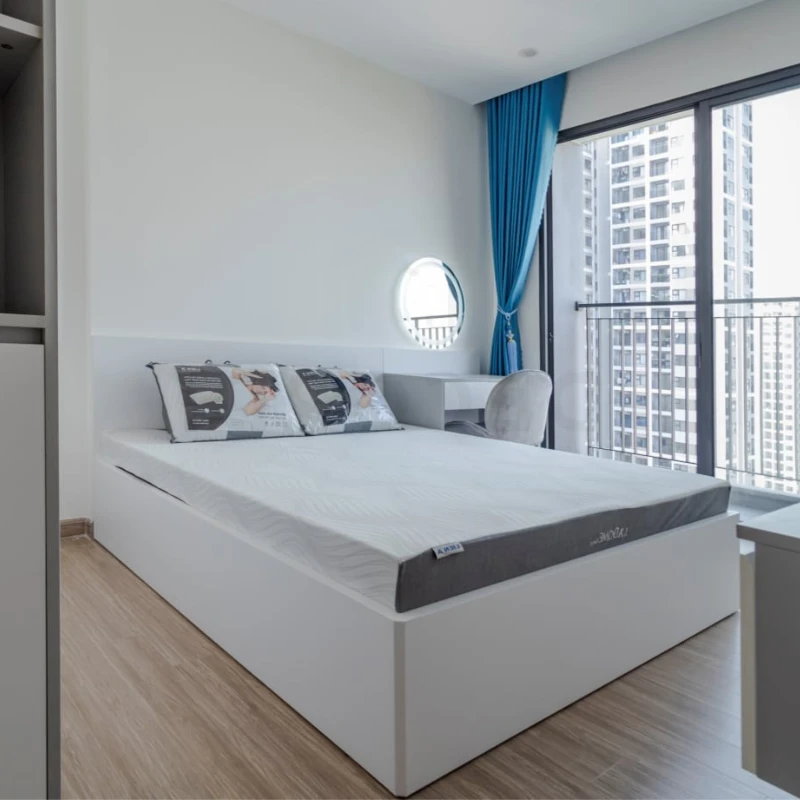 Giường ngủ gỗ công nghiệp mdf, thiết kế hiện đại, không ngăn kéo, mã sản phẩm GKH07, nội thất GOGU tại TP. HCM