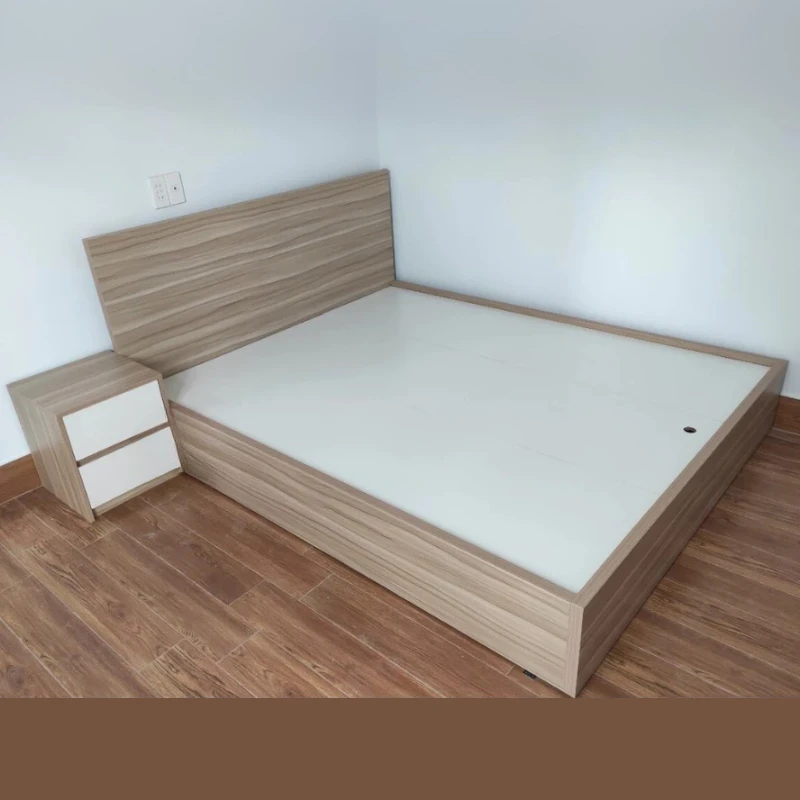 giường ngủ gỗ công nghiệp mdf thiết kế hiện đại không ngăn kéo, mã sản phẩm GKH14, nội thất GOGU tại TP. HCM