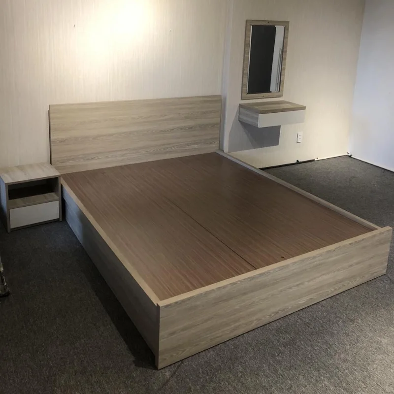 giường ngủ gỗ công nghiệp mdf thiết kế hiện đại không ngăn kéo, mã sản phẩm GKH15, nội thất GOGU tại TP. HCM