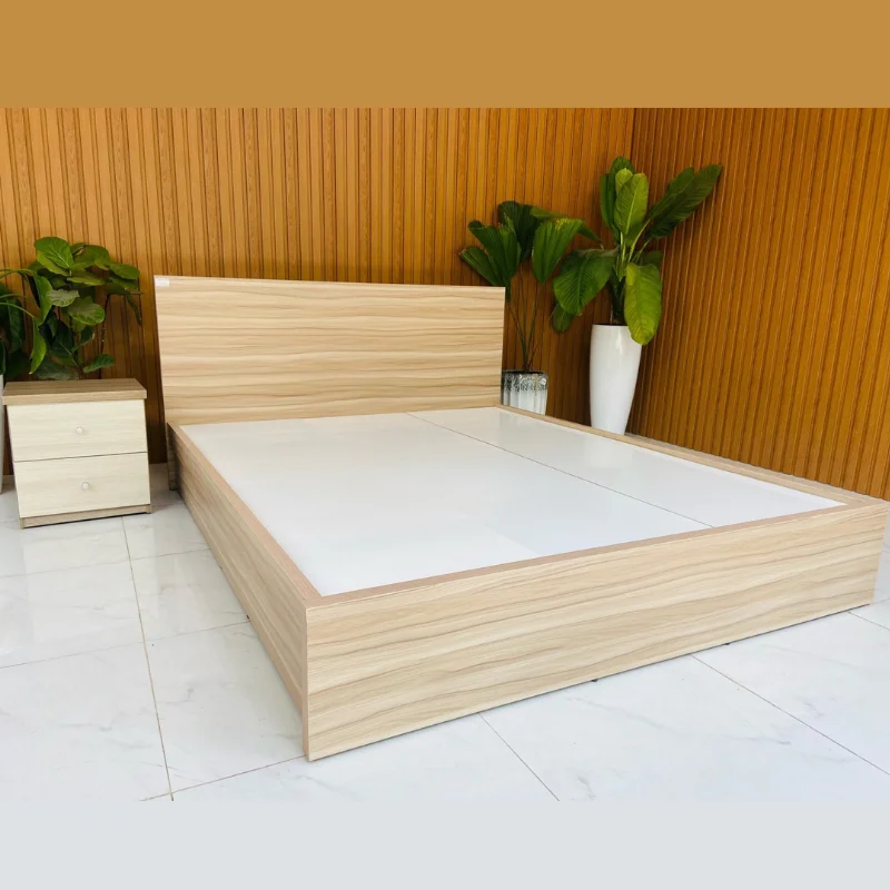 giường ngủ gỗ công nghiệp mdf thiết kế hiện đại không ngăn kéo, mã sản phẩm GKH16, nội thất GOGU tại TP. HCM