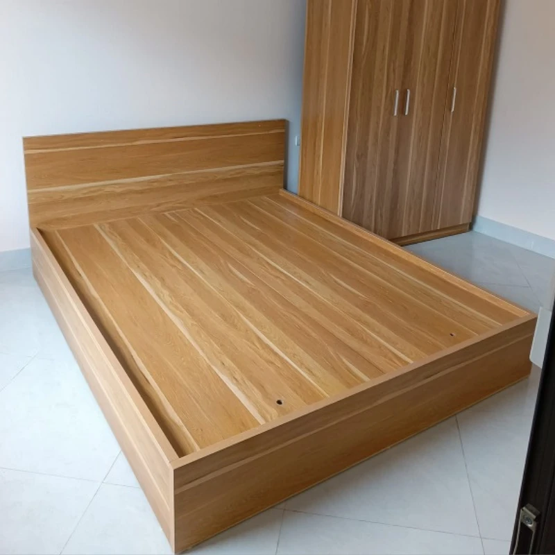 Giường ngủ gỗ công nghiệp mdf thiết kế hiện đại không ngăn kéo tại TP. HCM mã sản phẩm GKH19