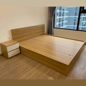 Giường ngủ gỗ công nghiệp mdf thiết kế hiện đại không ngăn kéo tại TP. HCM mã sản phẩm GKH24