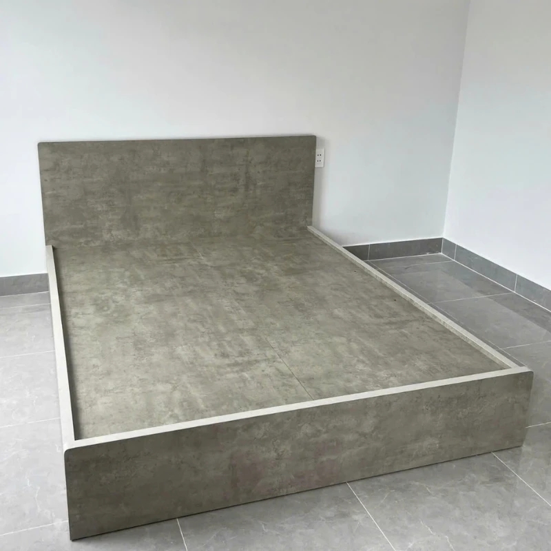Giường ngủ gỗ công nghiệp mdf thiết kế hiện đại không ngăn kéo tại TP. HCM mã sản phẩm GKH25