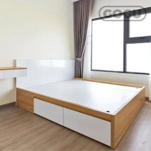 Giường gỗ công nghiệp MDF có ngăn kéo hộc đựng đồ mã sản phẩm GCHC07 Hình 2