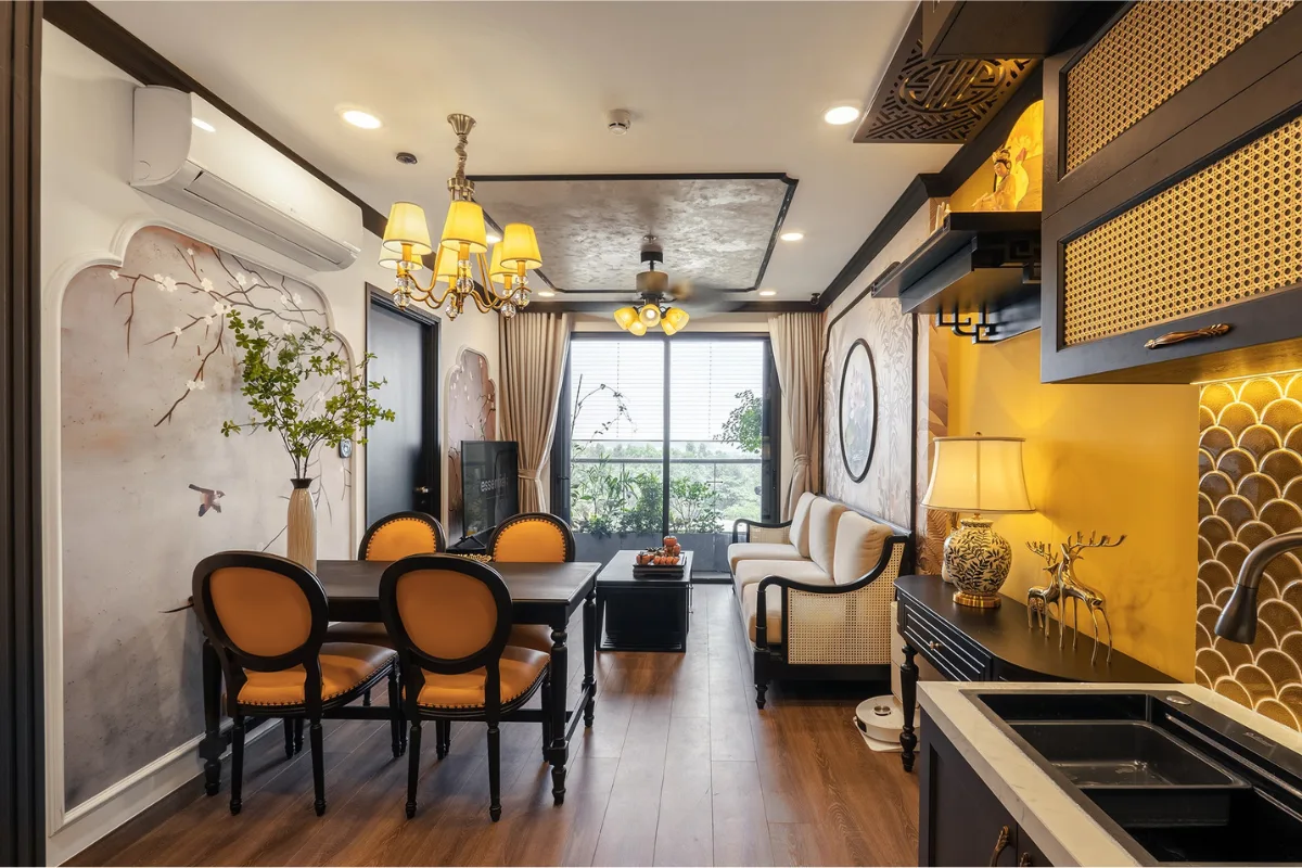 Thiết kế thi công nội thất phong cách Indochine Đông Dương Nội thất GOGU Hình 2