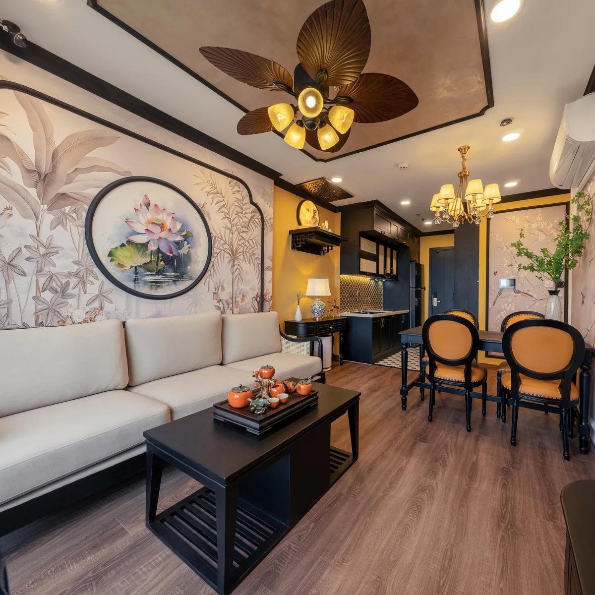 Thiết kế thi công nội thất phong cách Indochine Đông Dương Nội thất GOGU Hình 28