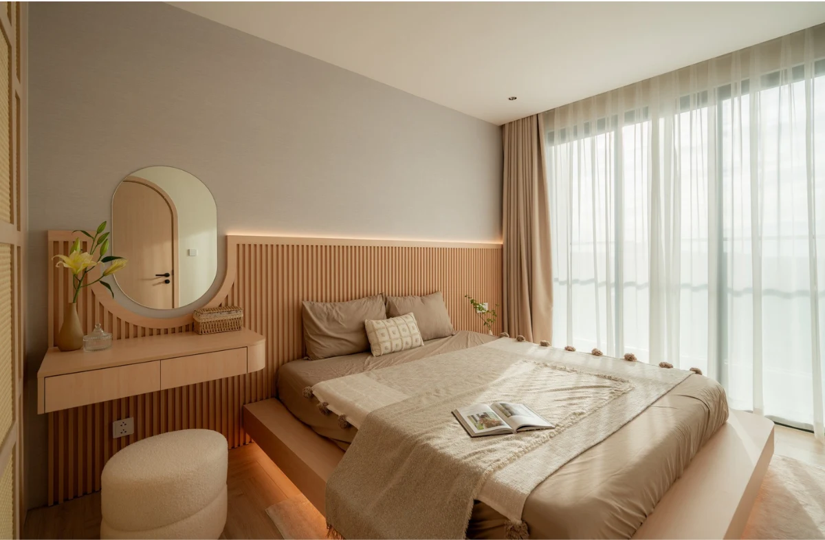 Thiết kế thi công nội thất phong cách japandi tại GOGU TP. HCM hình 18