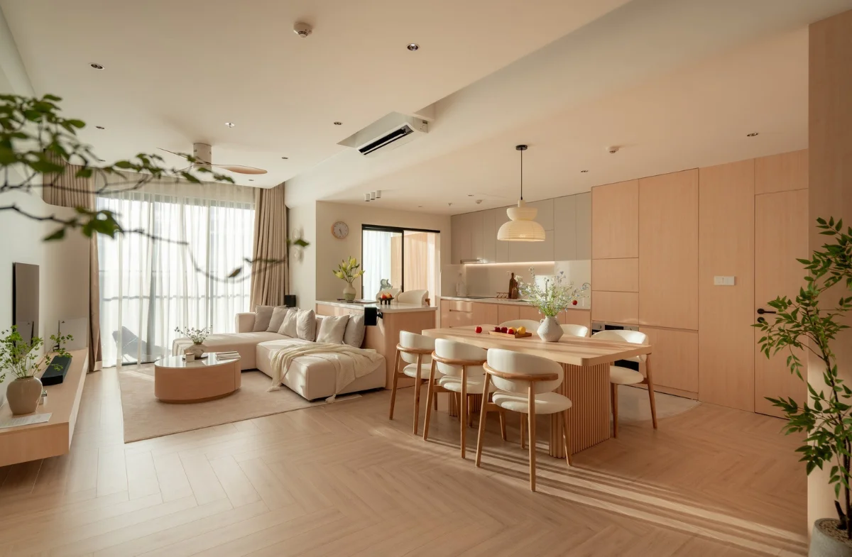 Thiết kế thi công nội thất phong cách japandi tại GOGU TP. HCM hình 3