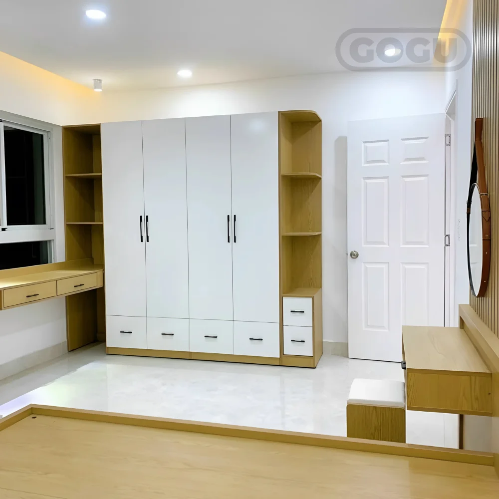 tủ quần áo gỗ công nghiệp nội thất GOGU TP. HCM hình 42